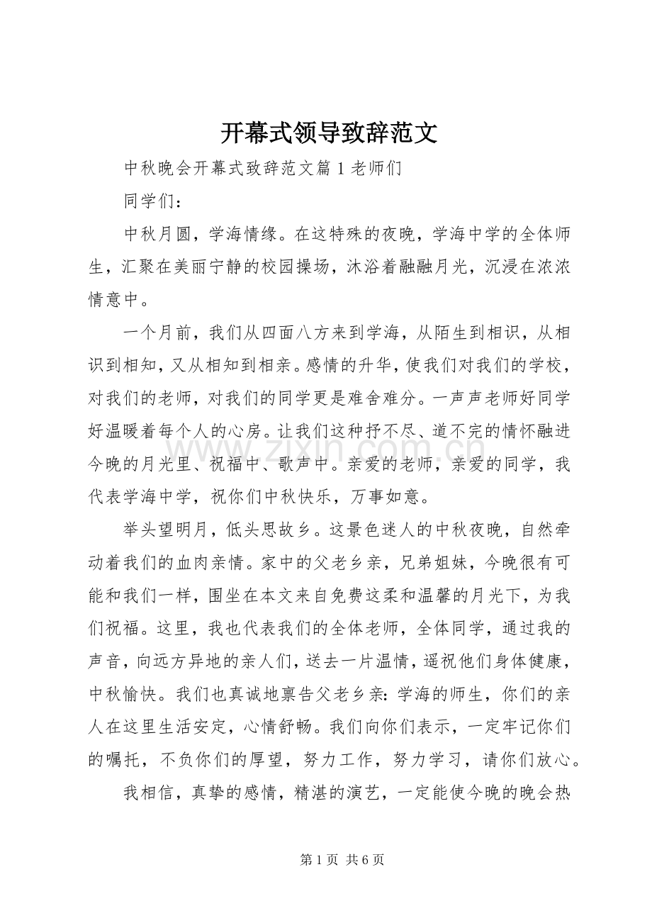 开幕式领导致辞范文.docx_第1页