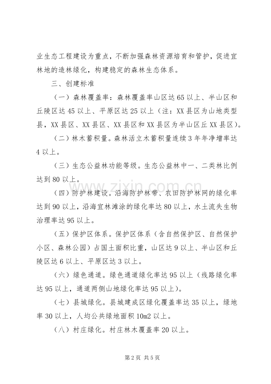 创建林业生态县工作实施方案 (2).docx_第2页