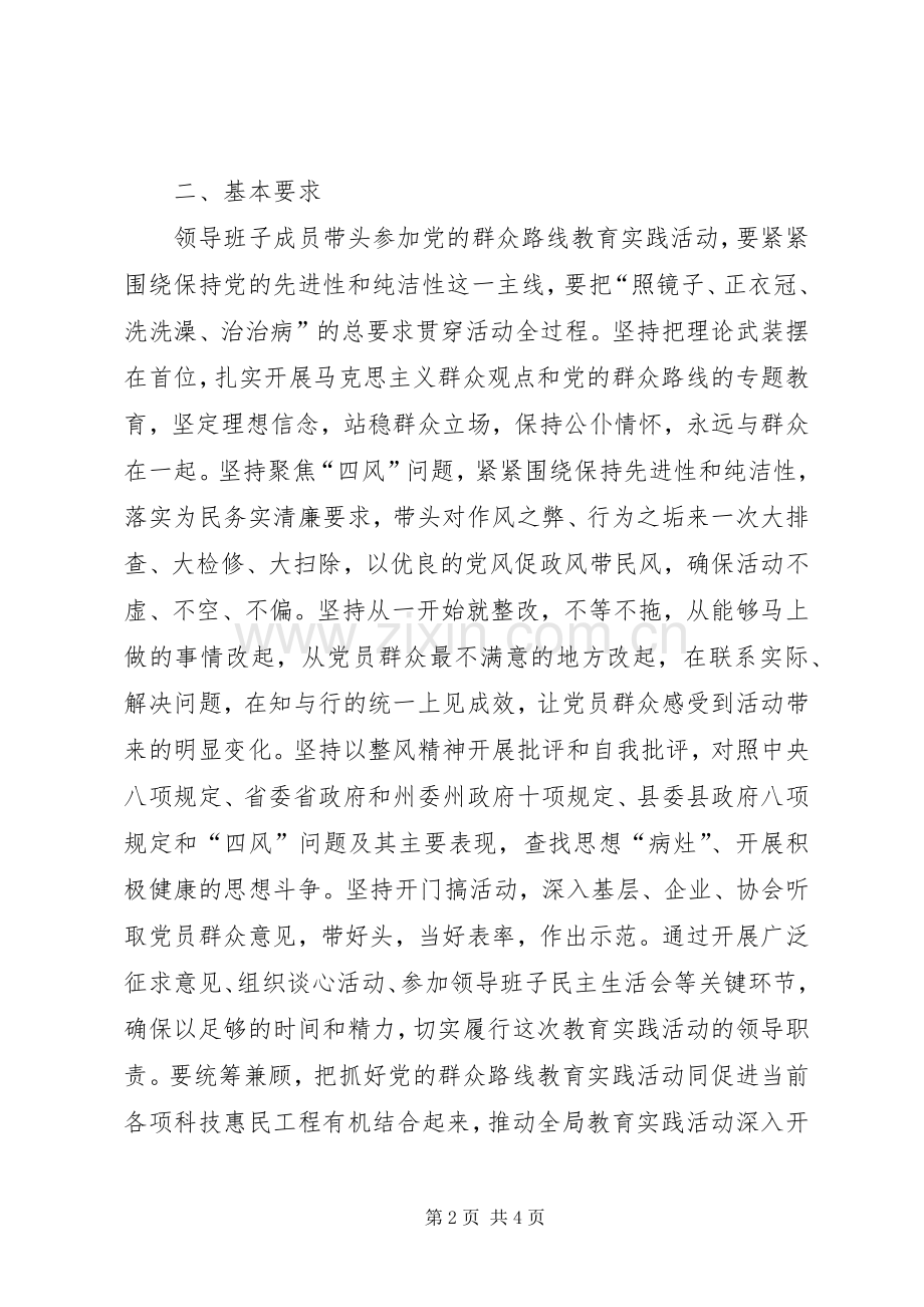 领导班子参加党的群众路线教育实践活动实施方案.docx_第2页