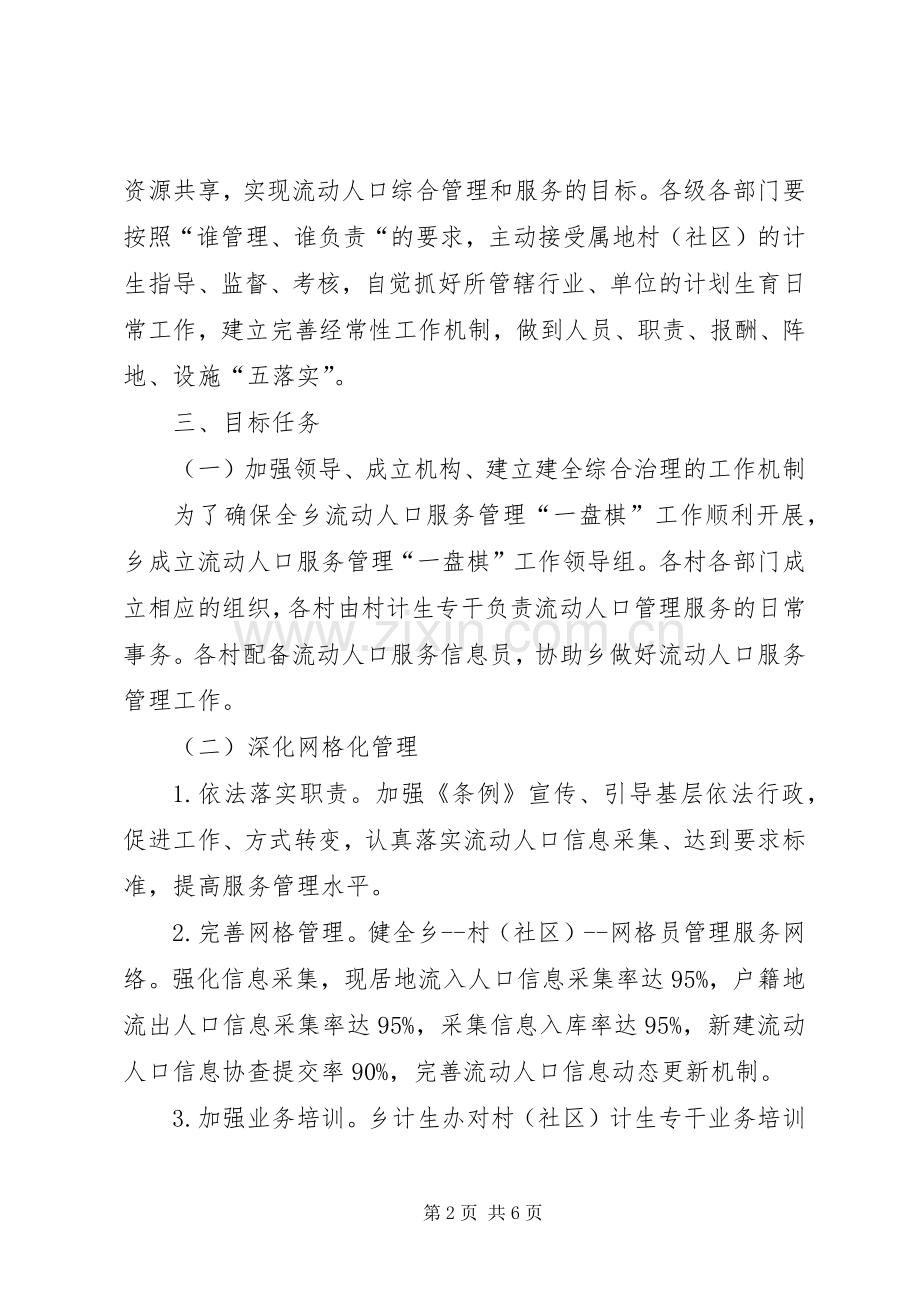 流动人口服务管理工作实施方案.docx_第2页