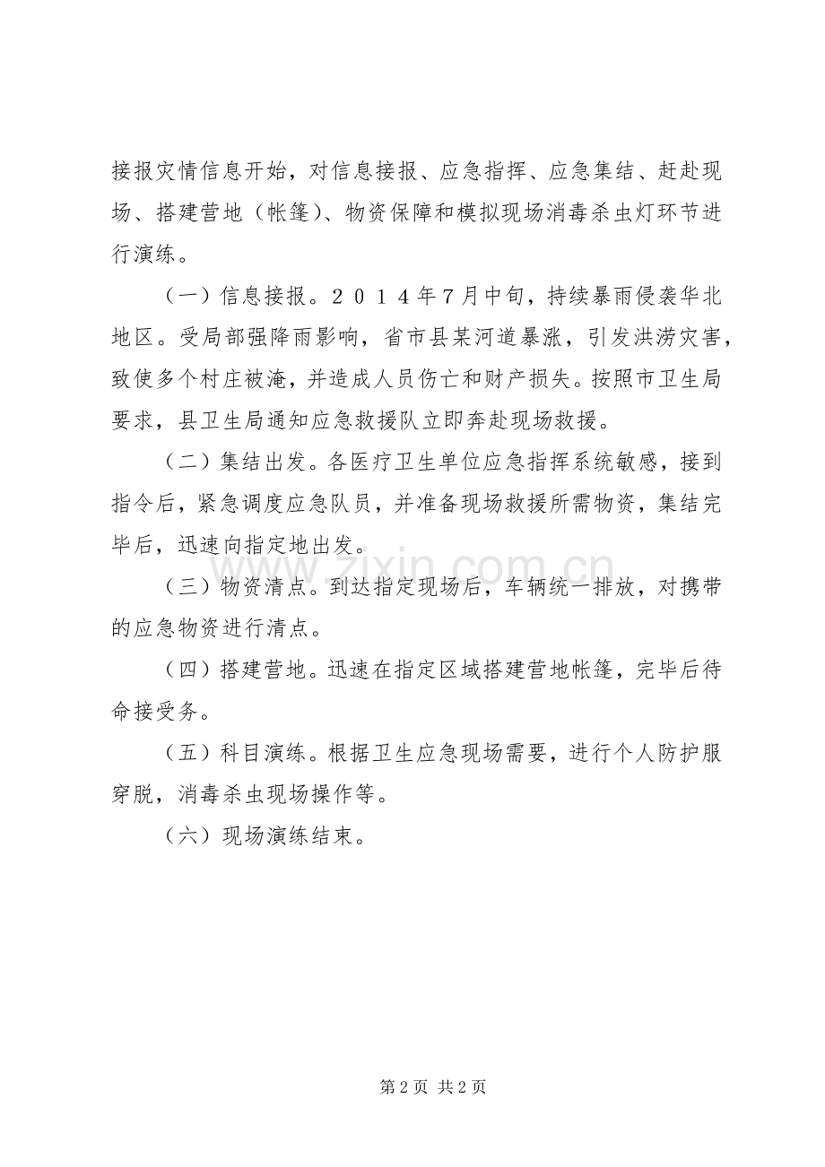 卫生局汛期应急演练工作实施方案.docx_第2页