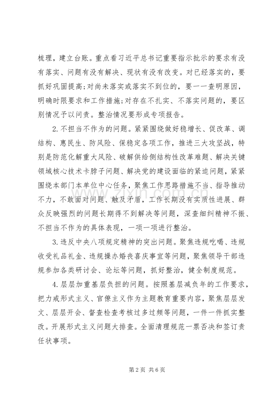 主题教育问题检视整改实施方案推动各项工作高质量发展.docx_第2页