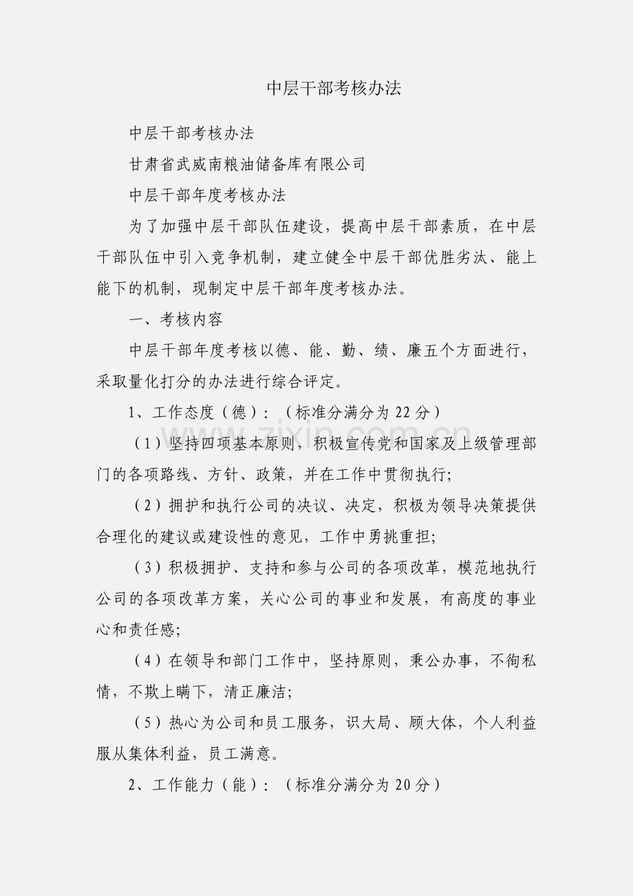 中层干部考核办法.docx_第1页