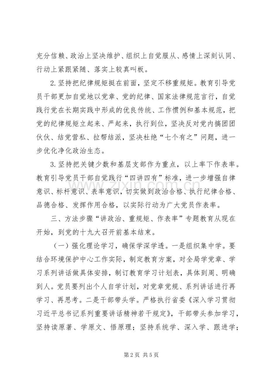 环保局“讲政治、重规矩、作表率”专题教育活动实施方案.docx_第2页