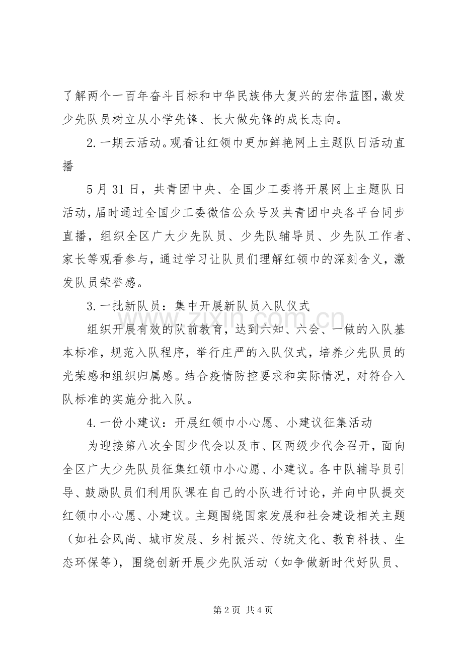 XX年“迎接少代会争做好队员”主题活动实施方案.docx_第2页