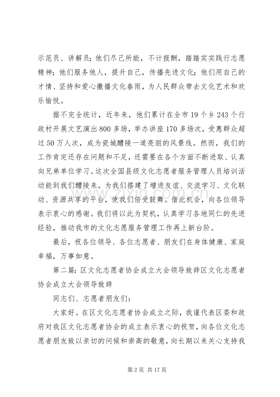 全国文化志愿者演讲致辞.docx_第2页