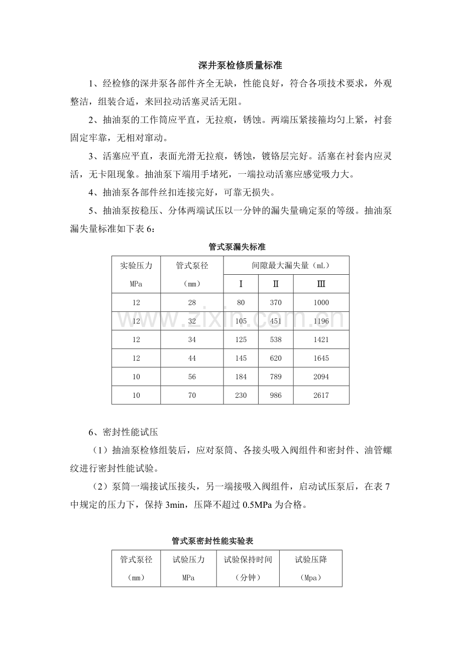深井泵检修质量标准.doc_第1页