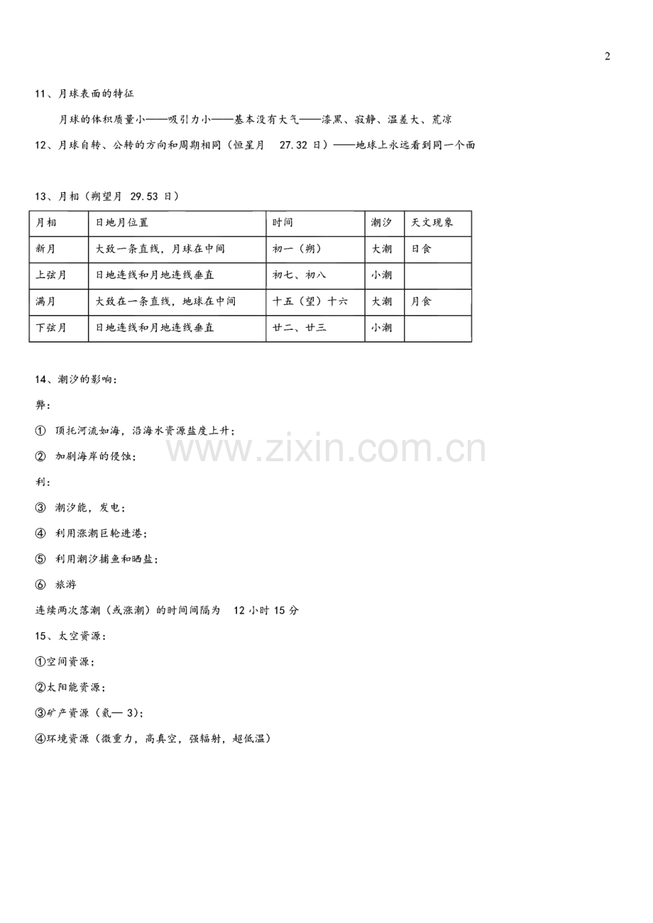 高一地理知识点整理.pdf_第2页