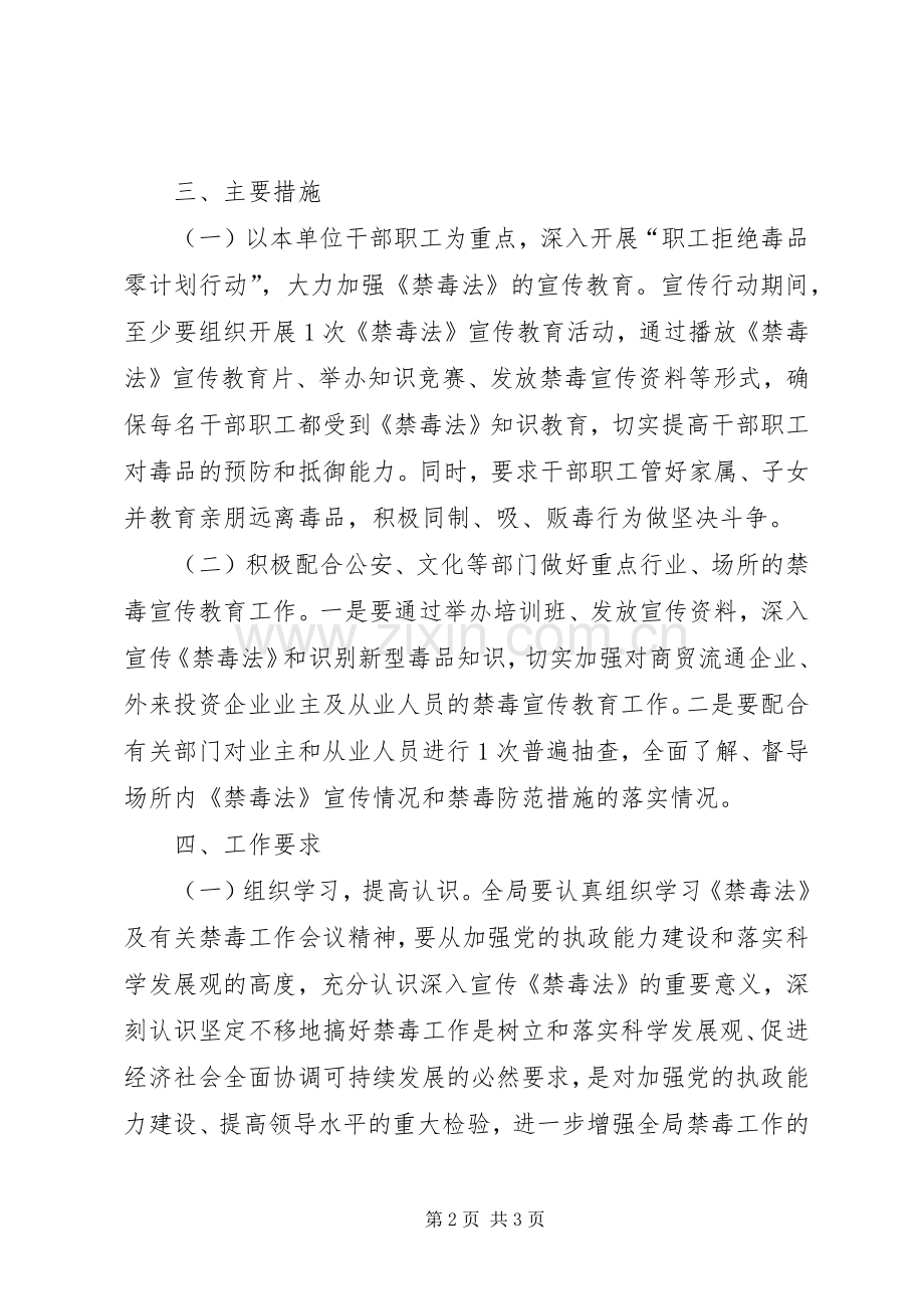 商务局XX年开展禁毒宣传活动实施方案.docx_第2页