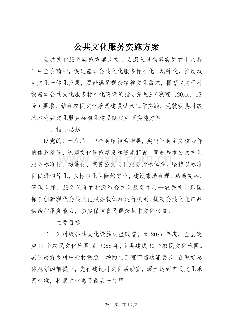 公共文化服务方案.docx_第1页