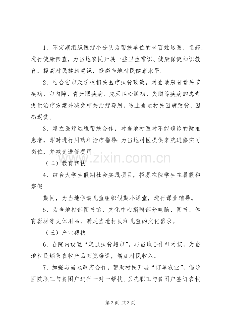 医院定点扶贫村扶贫实施方案.docx_第2页