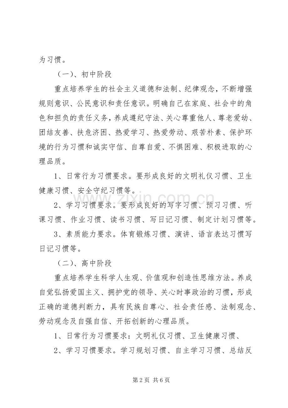 养成教育课题的方案.docx_第2页