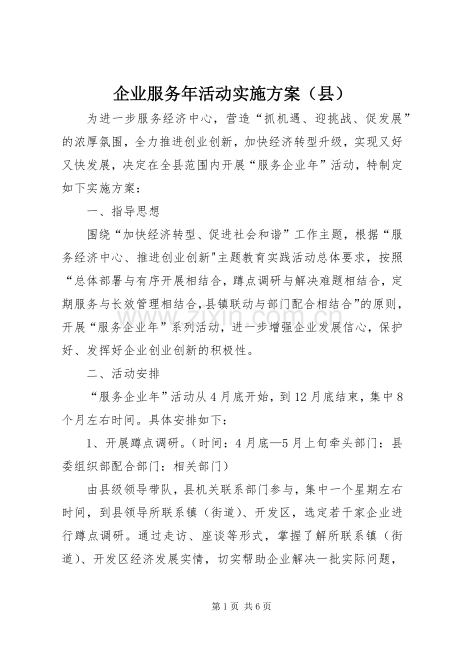 企业服务年活动方案（县）.docx_第1页