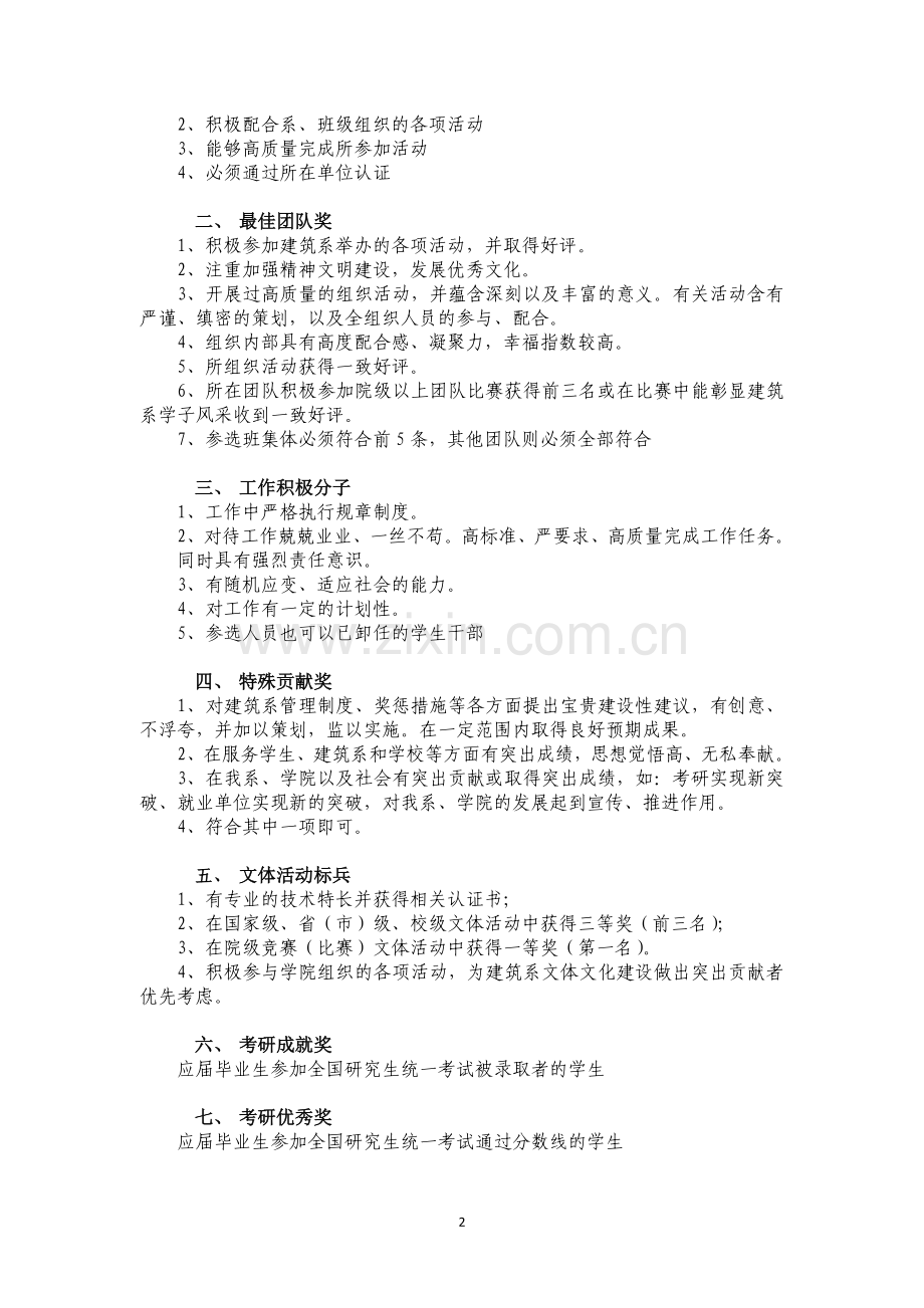 建筑系学生评优评选管理办法.doc_第2页