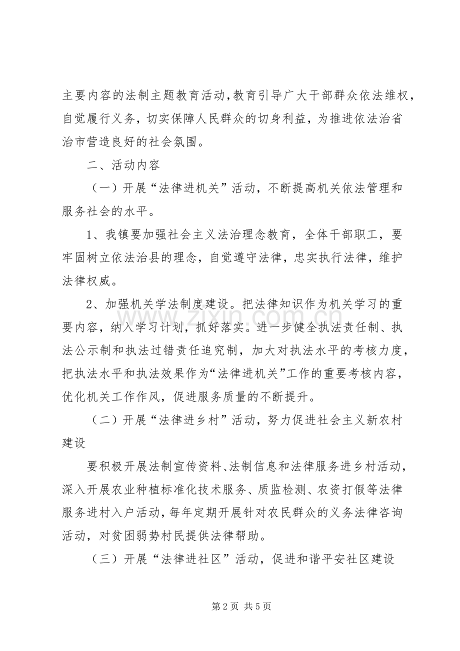 关于开展法律八进活动实施方案.docx_第2页