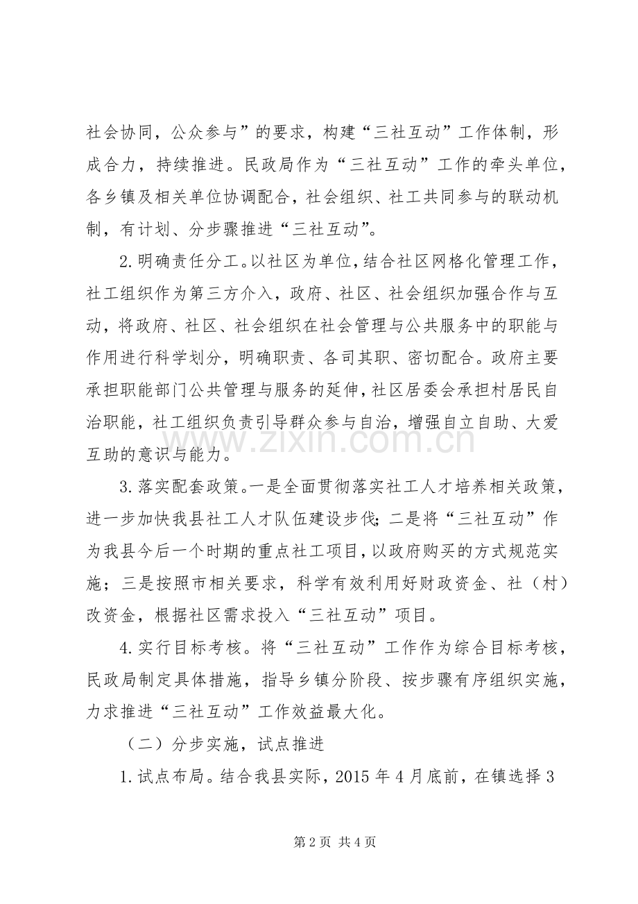 三社互动民政工作实施方案.docx_第2页