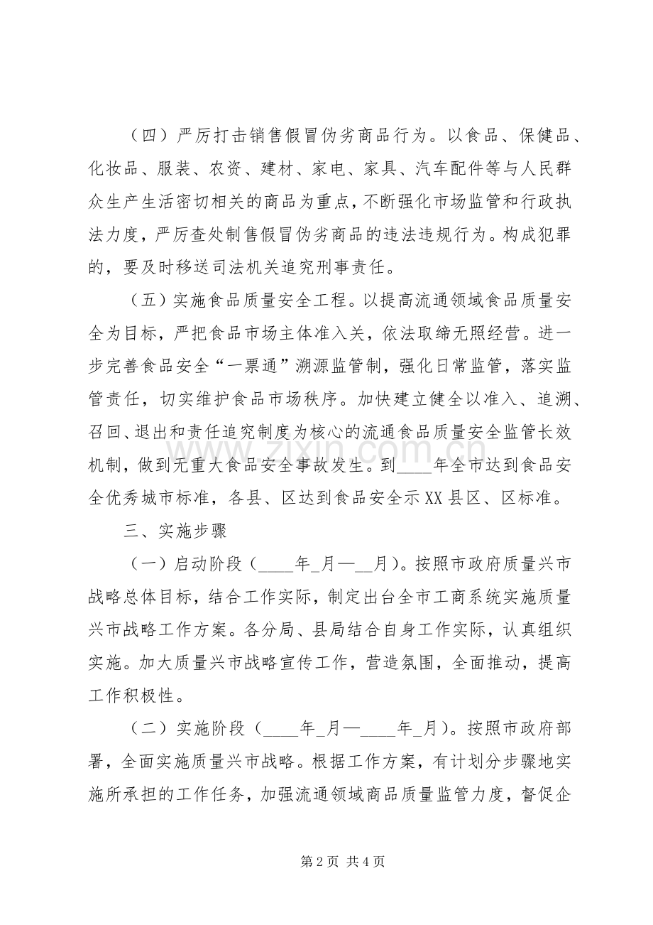 工商局实施质量兴市战略工作方案.docx_第2页