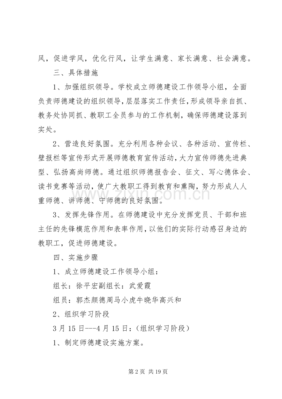 XX年教职工职业道德学习方案篇.docx_第2页