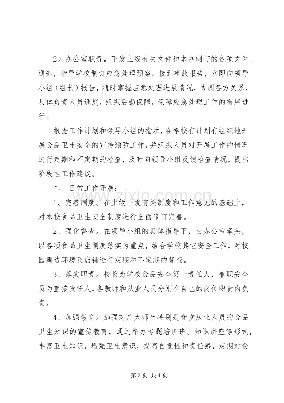 XX中学食品卫生安全应急处理预案 .docx_第2页