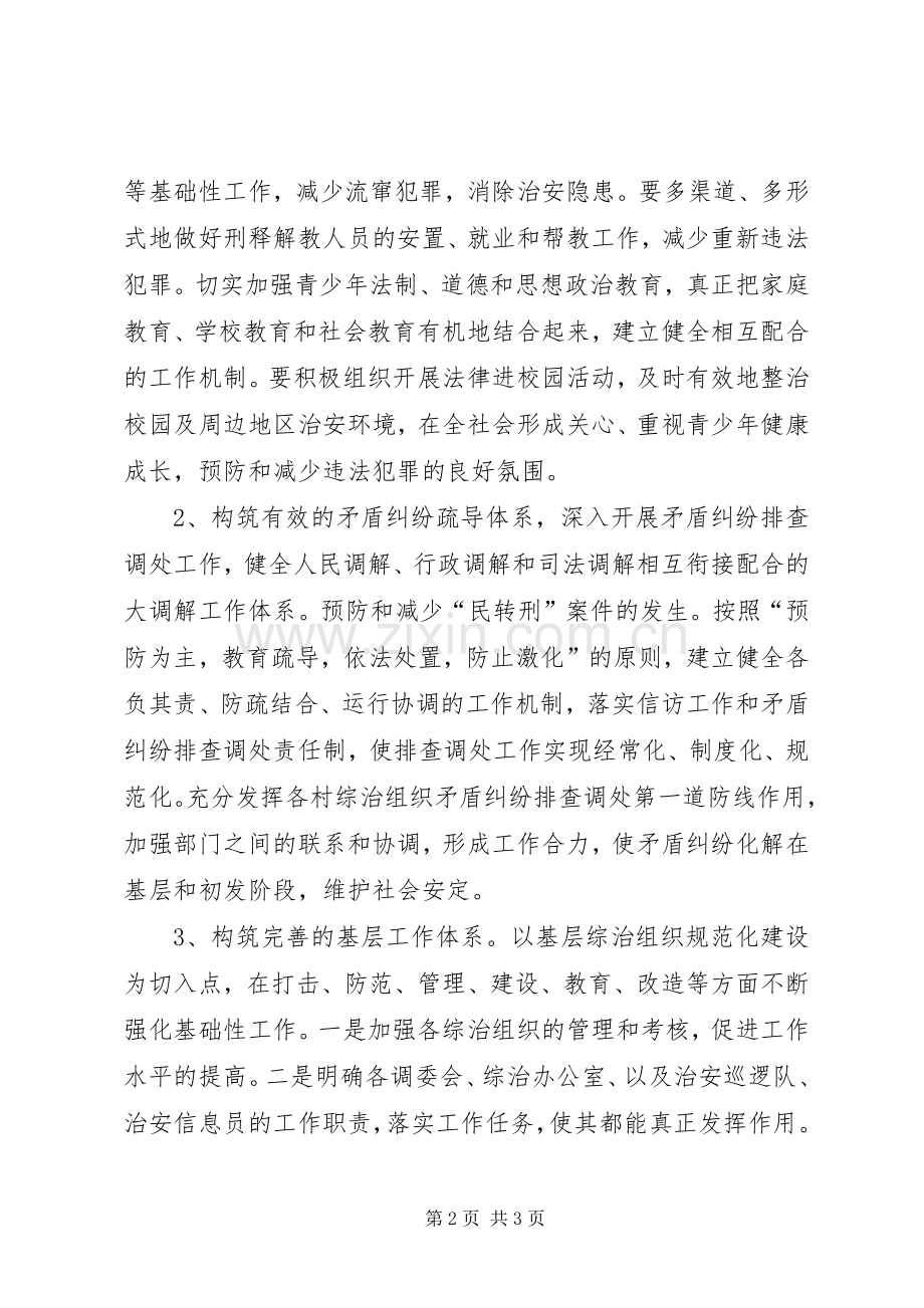 乡镇社会治安综合治理工作实施方案.docx_第2页