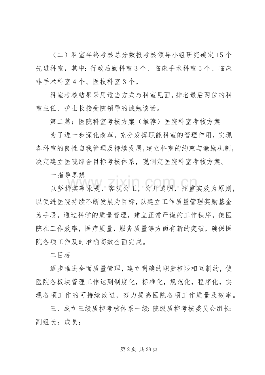 XX年度科室考核工作实施方案.docx_第2页