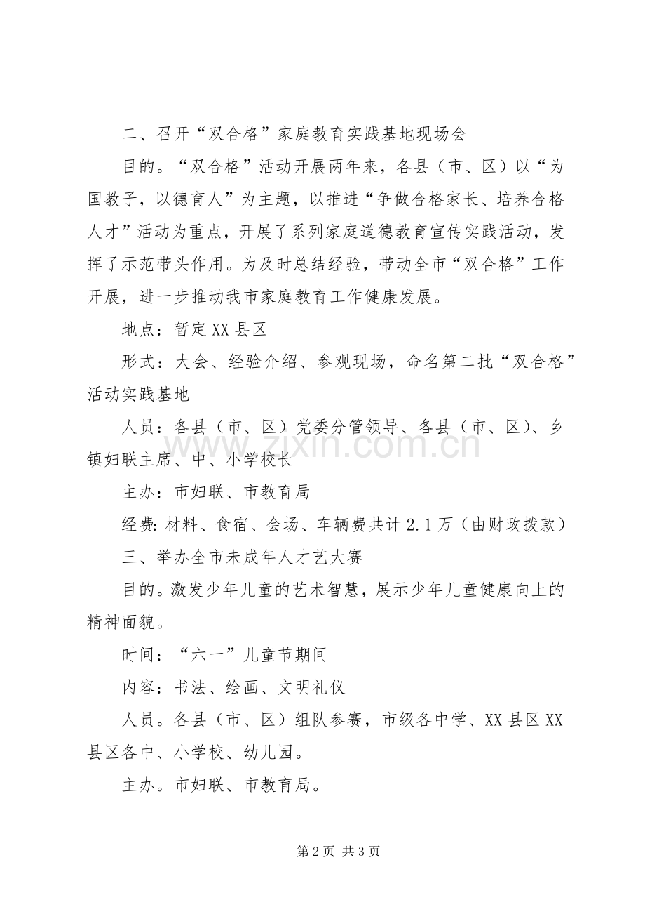 市妇联开展未成年人思想道德建设活动实施方案 .docx_第2页