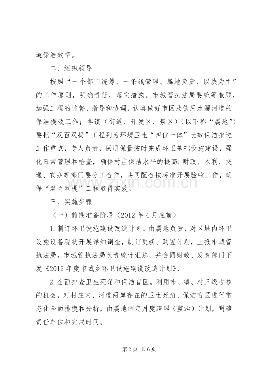 城乡环境卫生双百双提实施方案.docx_第2页