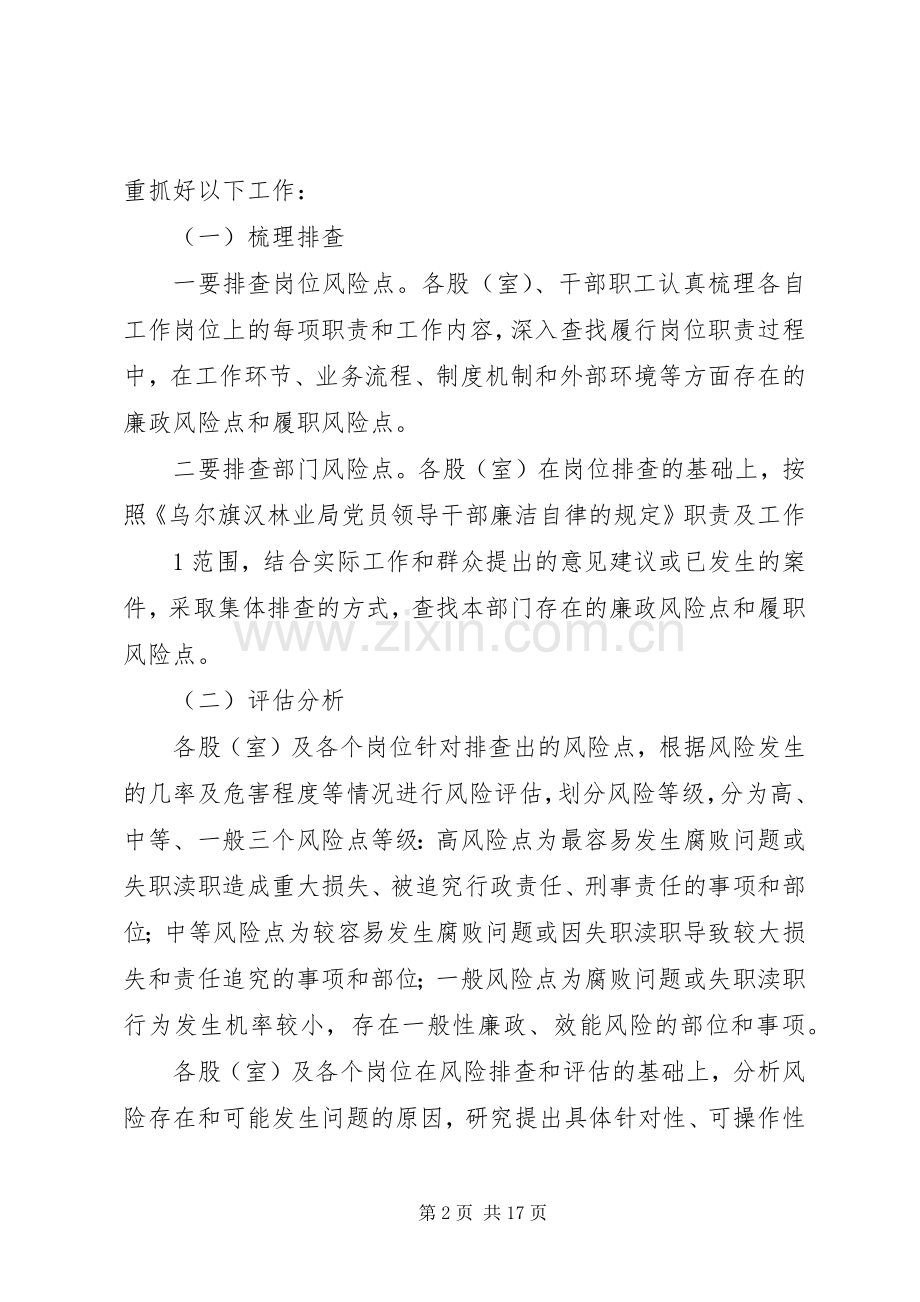 电信管理处开展廉政风险点排查工作实施方案.docx_第2页