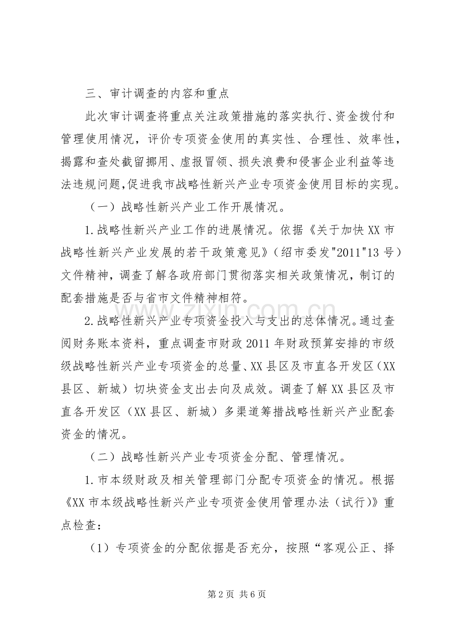 战略性新兴产业审计调查方案.docx_第2页