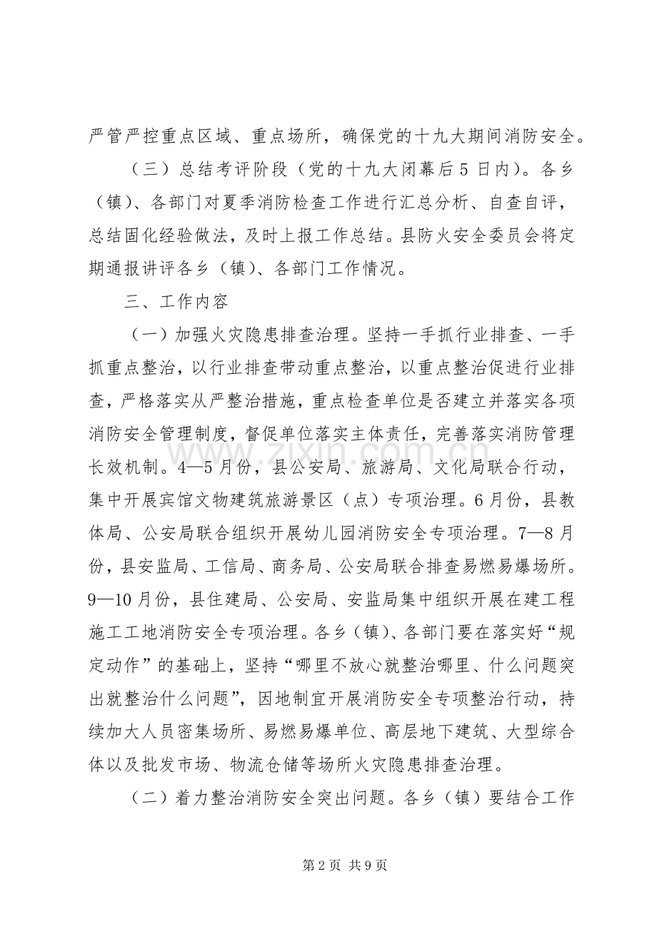 全县XX年夏季消防检查工作实施方案.docx_第2页