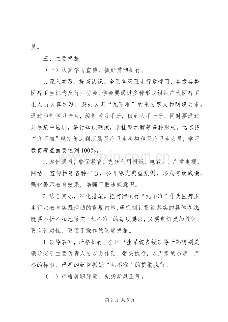 医疗卫生行风建设工作实施方案.docx_第2页