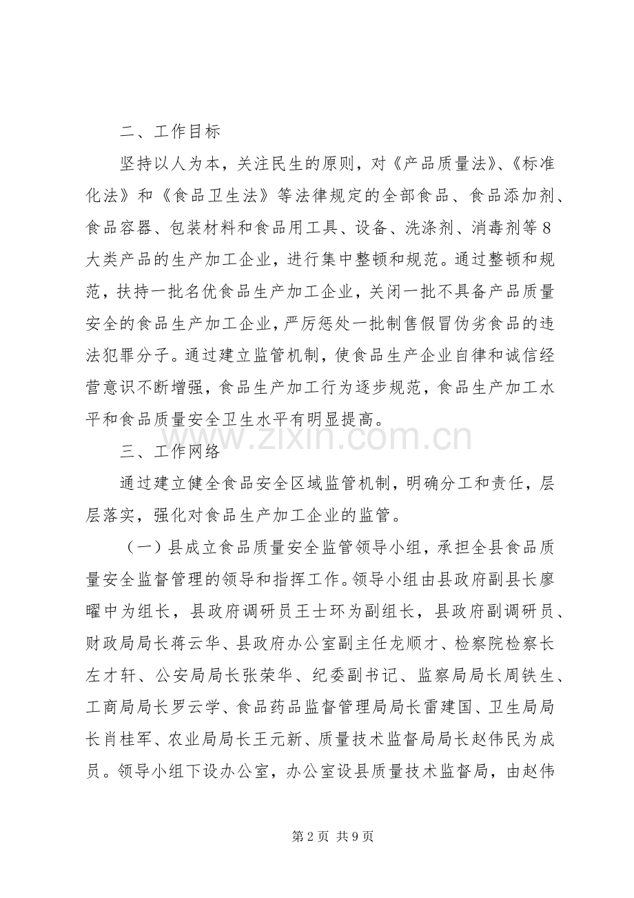 县食品质量安全监管实施方案.docx_第2页