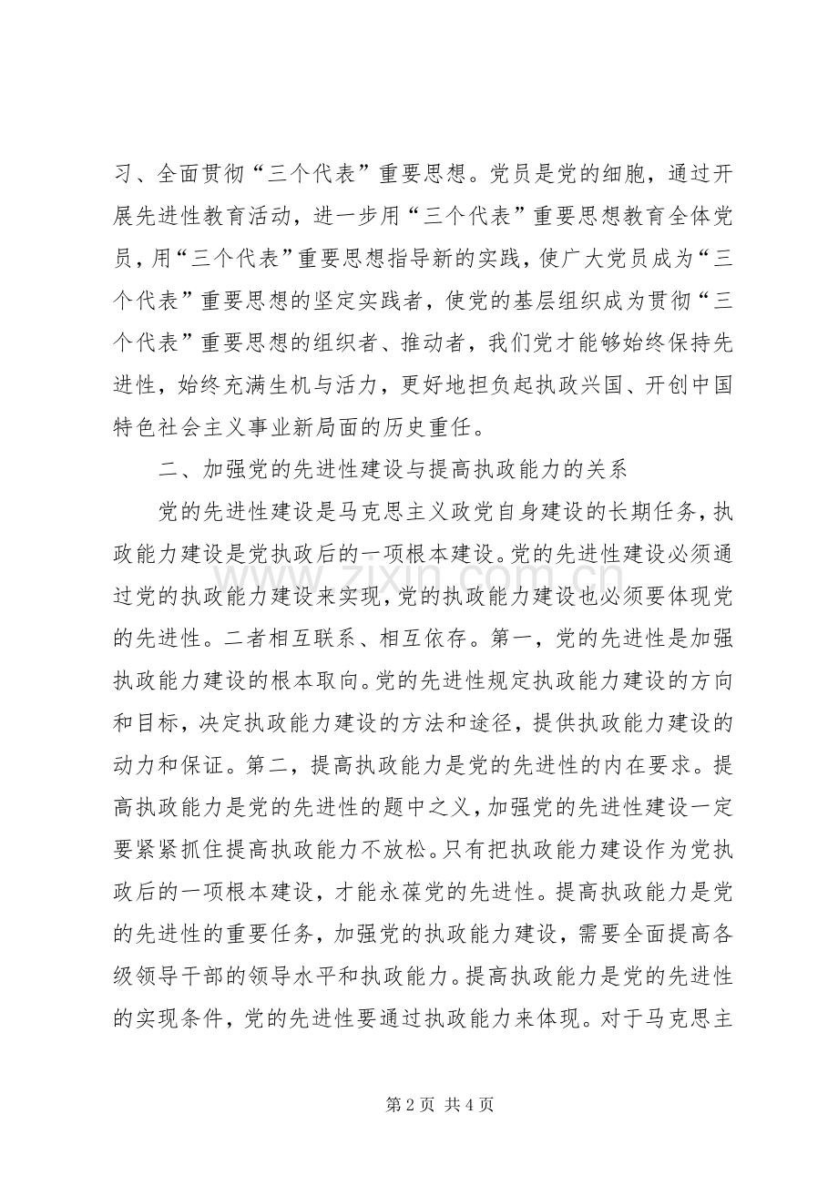 组织部长在保持共产党员先进性加强党的执政能力建设理论研讨会上的演讲致辞.docx_第2页