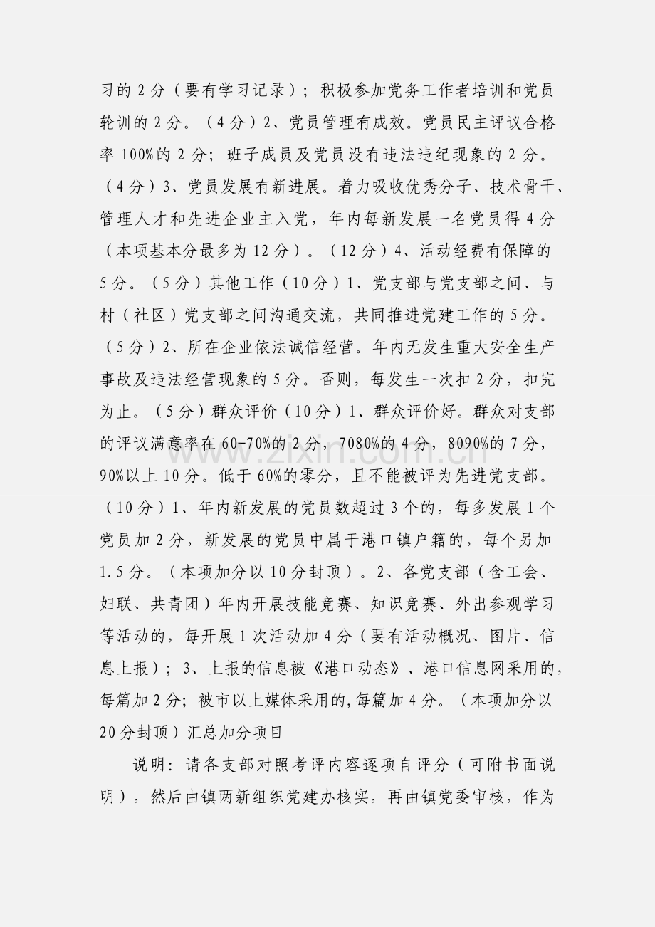 201_年港口镇两新组织党支部工作量化考核百分制评分表.docx_第2页