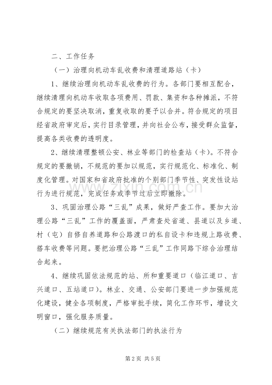 治理公路“三乱”工作实施方案范文.docx_第2页