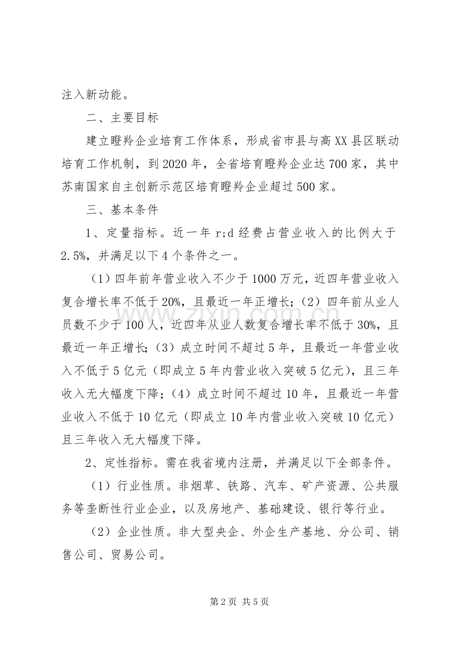 XX年瞪羚企业培育方案.docx_第2页