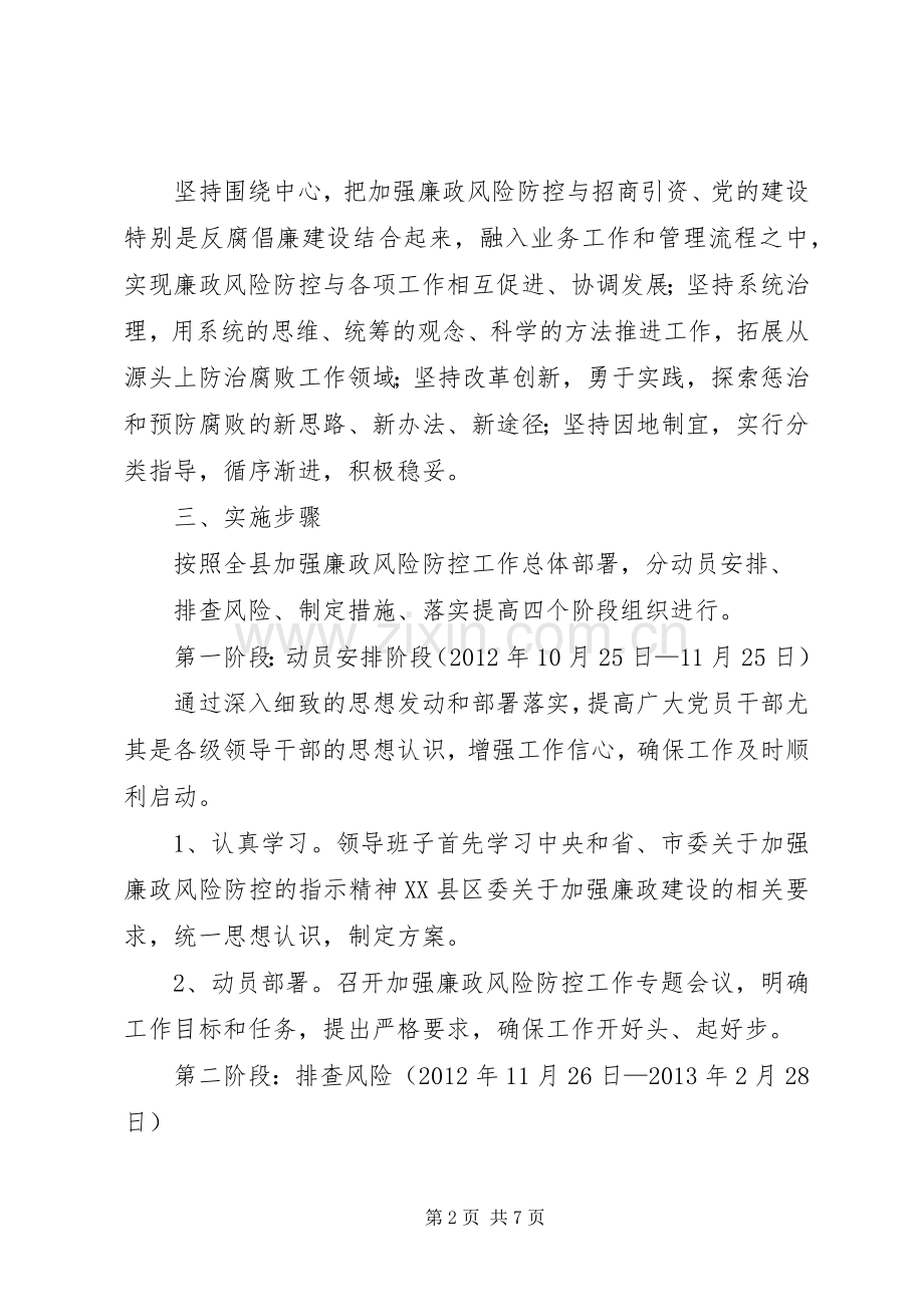 街道办岗位廉政风险排查防控工作方案[定稿] .docx_第2页