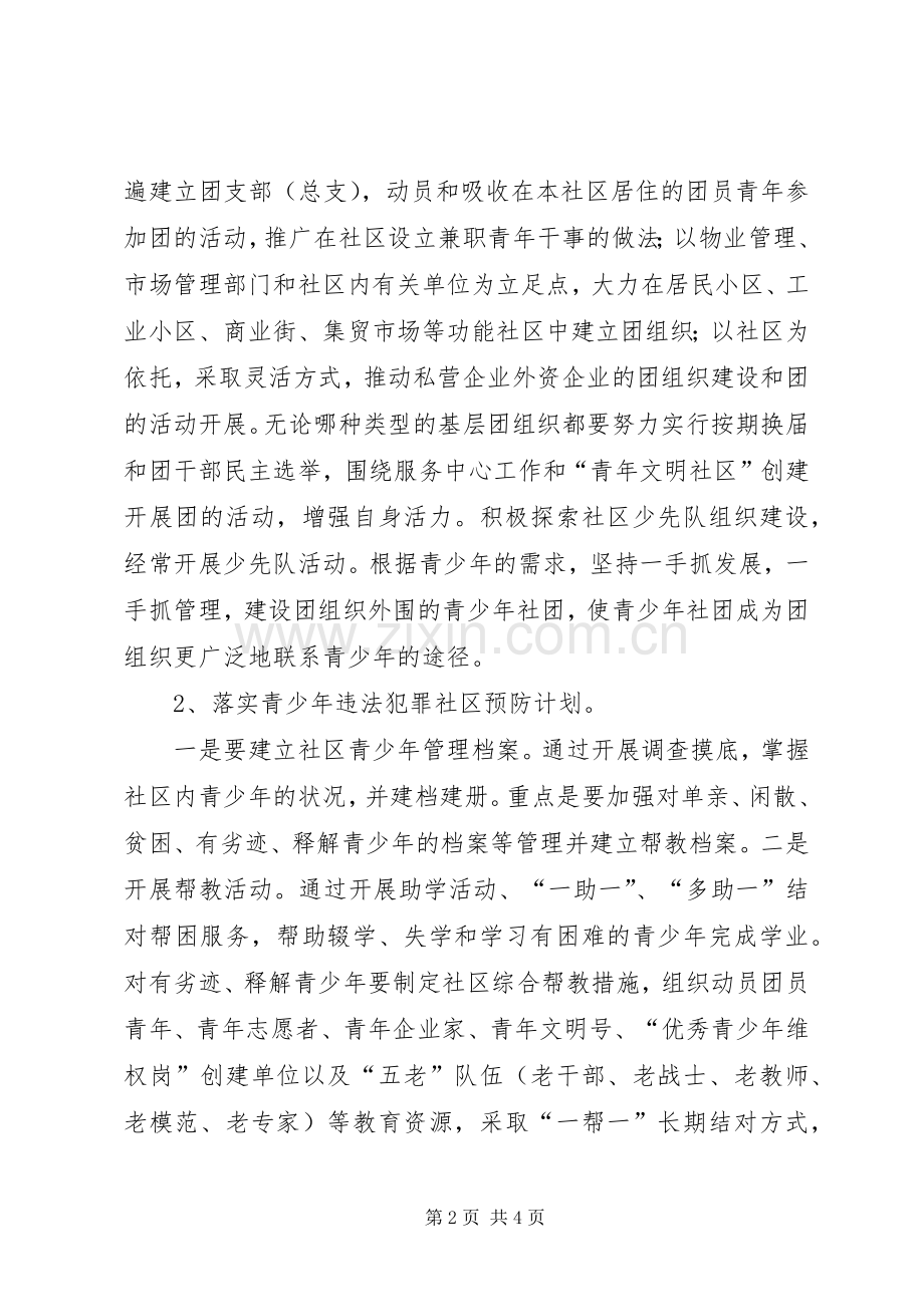 在XX县区开展创建青年文明社区的活动实施方案 .docx_第2页