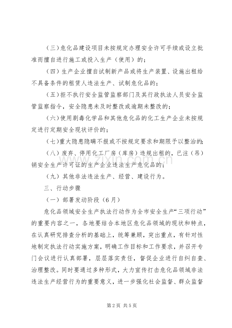 市危化品领域安全生产执法行动实施方案.docx_第2页