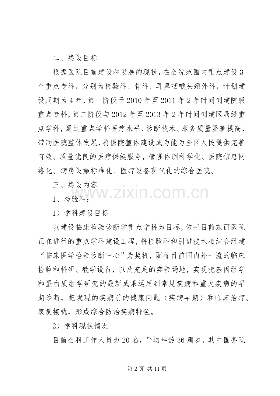 医院重点学科建设方案.docx_第2页