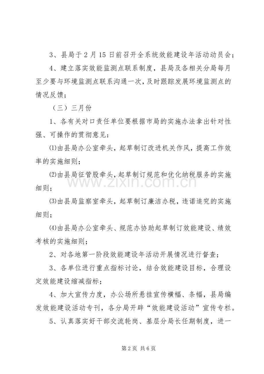 地税局效能工作实施方案.docx_第2页