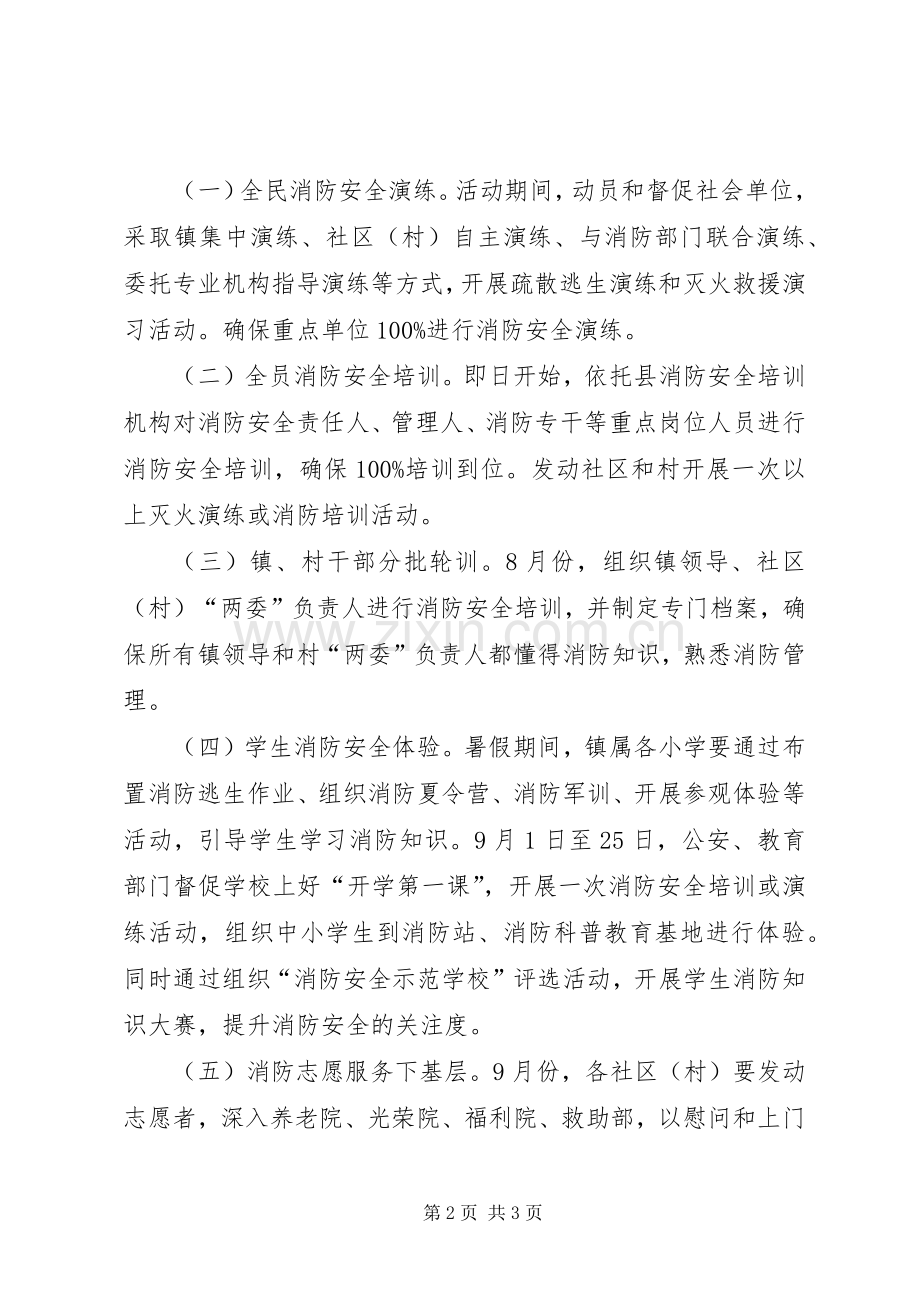 镇委消防平安和谐系列活动方案.docx_第2页