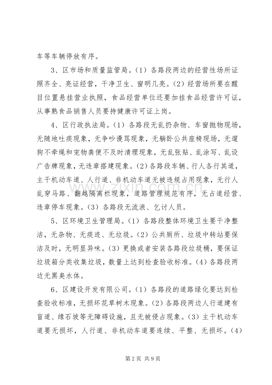 XX年创建全国文明城市现场迎检工作实施方案.docx_第2页