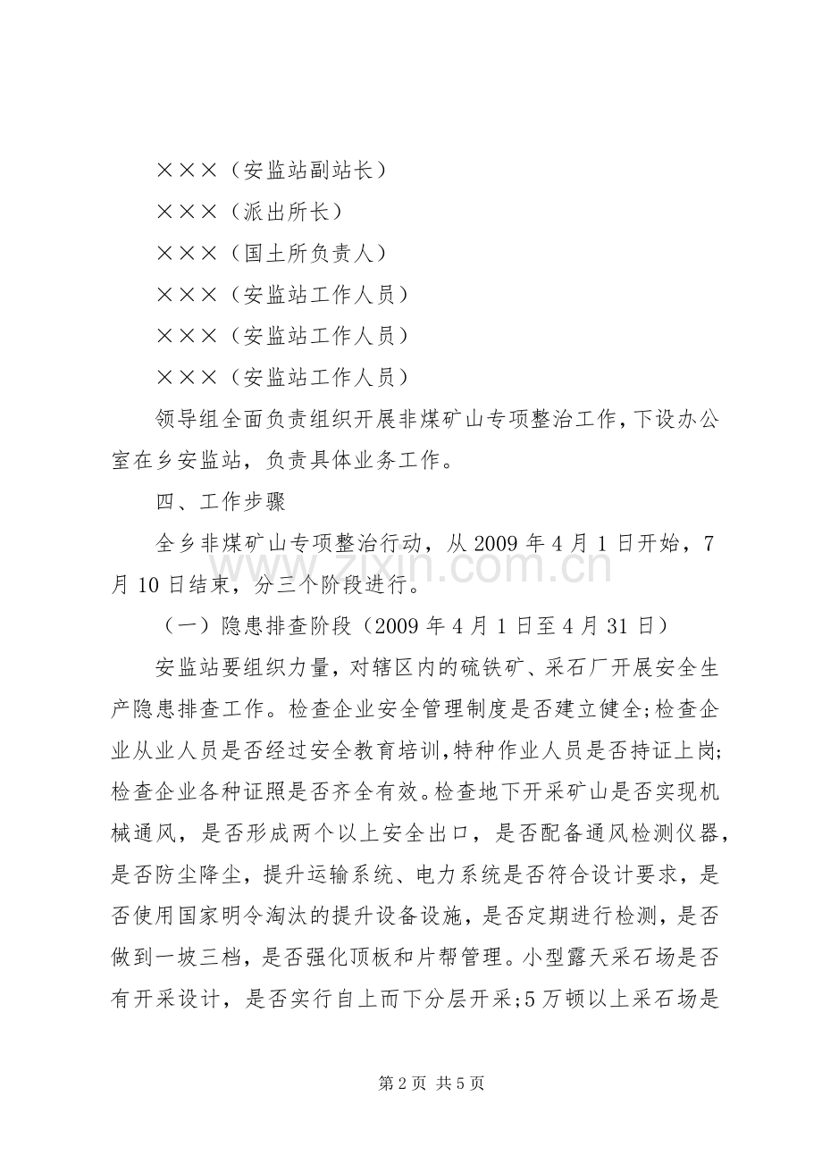 非煤矿山百日专项整治实施方案.docx_第2页