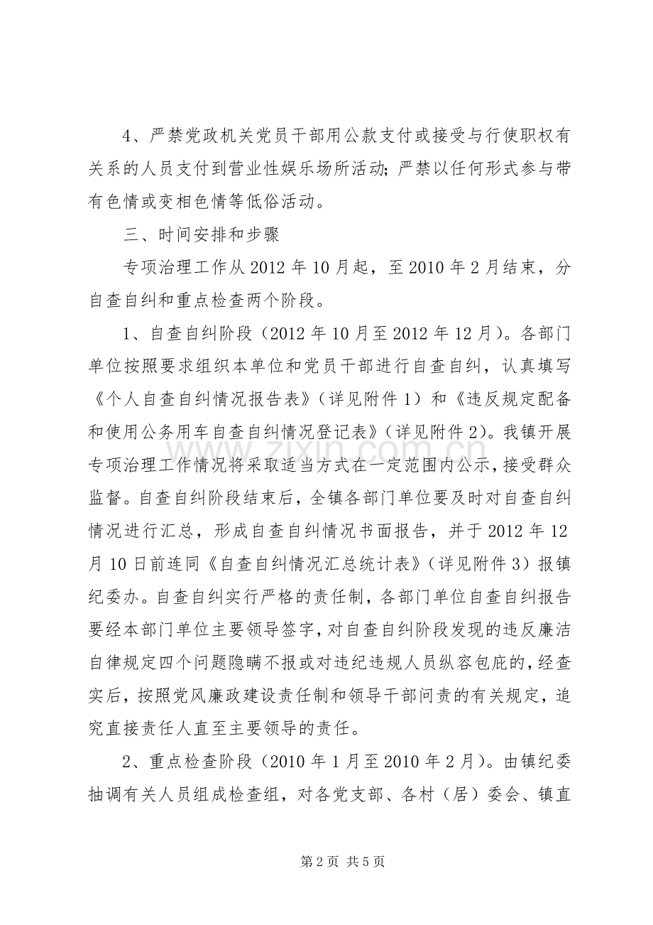 镇委廉洁自律治理工作实施方案.docx_第2页