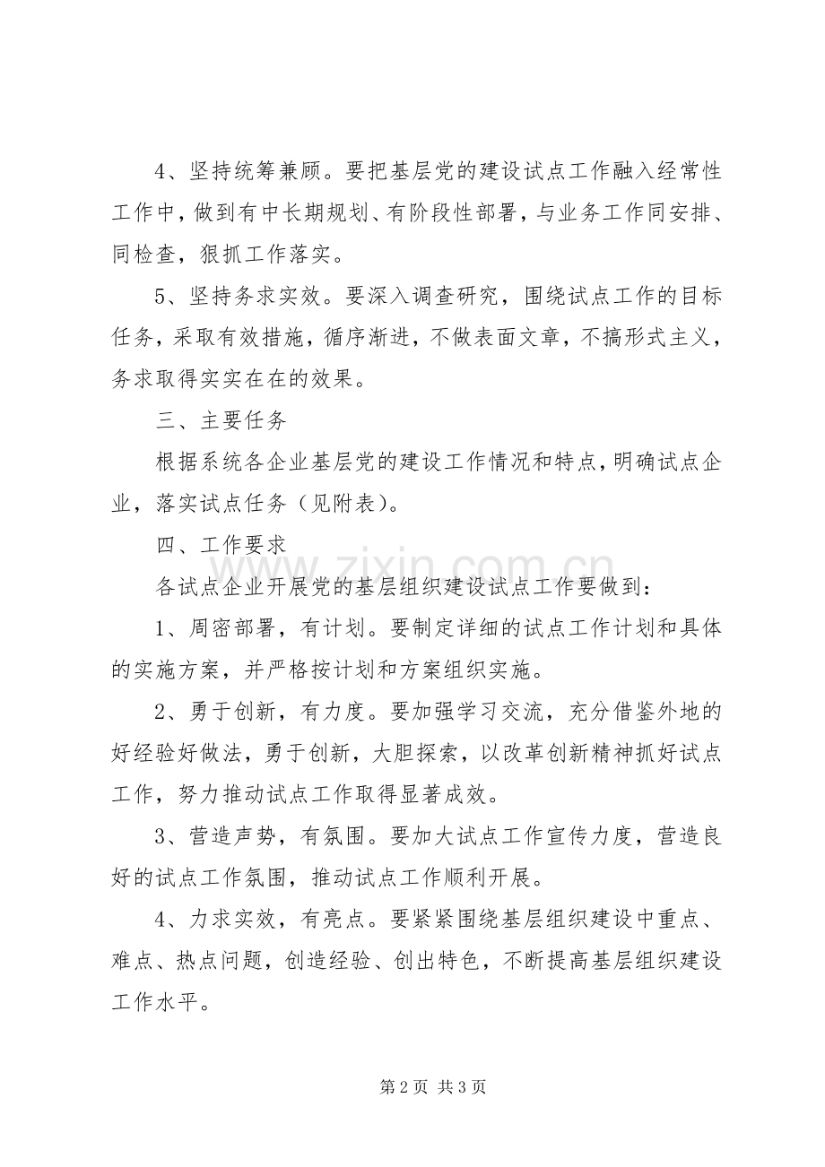国资委党委基层党的建设综合试点实施方案 .docx_第2页