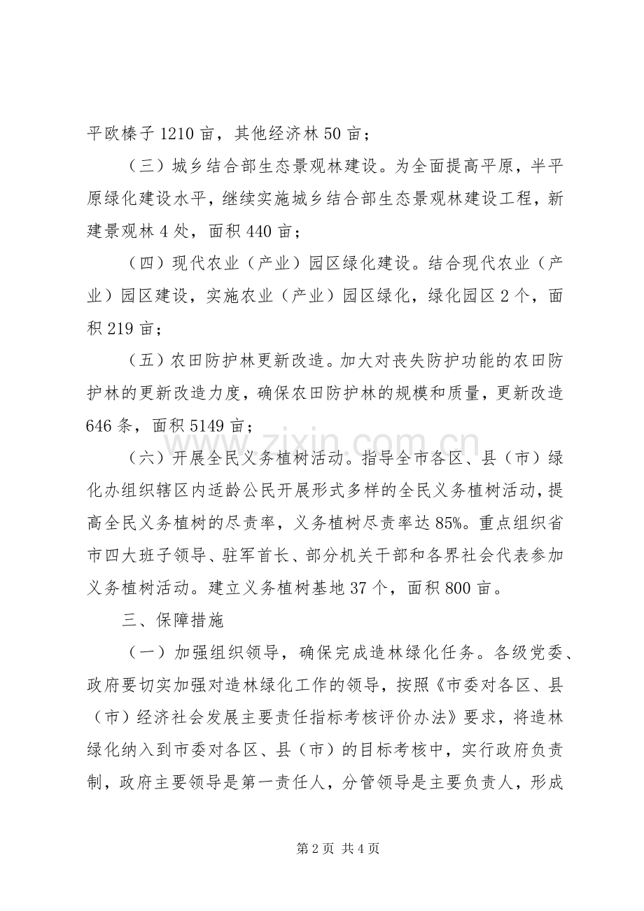 XX年造林绿化工作具体方案.docx_第2页