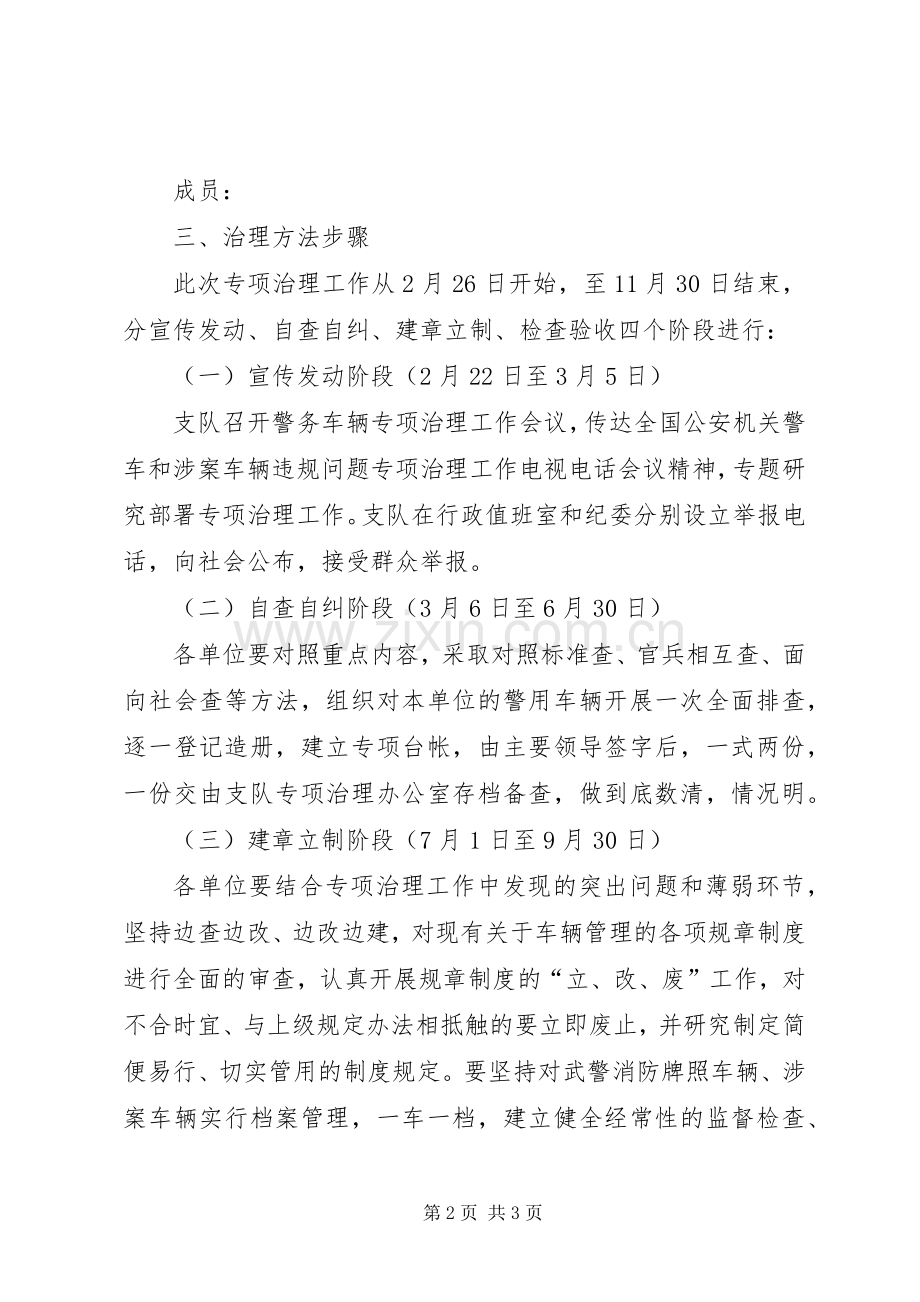 警用车辆专项治理工作实施方案.docx_第2页