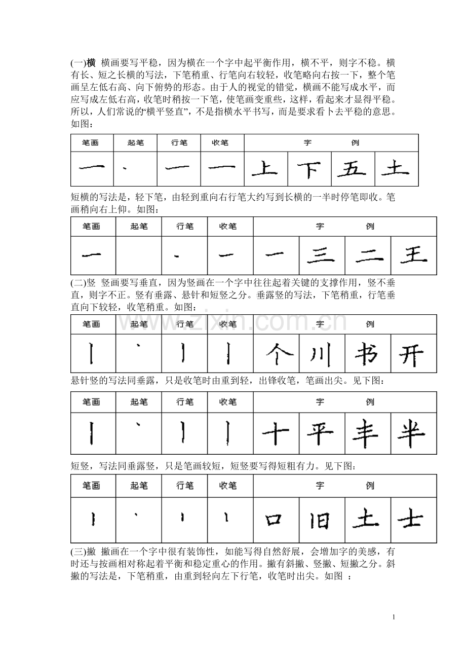 钢笔字笔画入门.doc_第1页