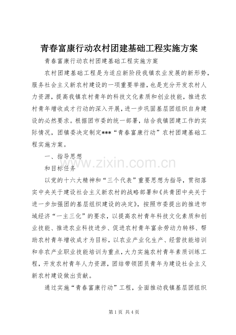 青春富康行动农村团建基础工程方案.docx_第1页